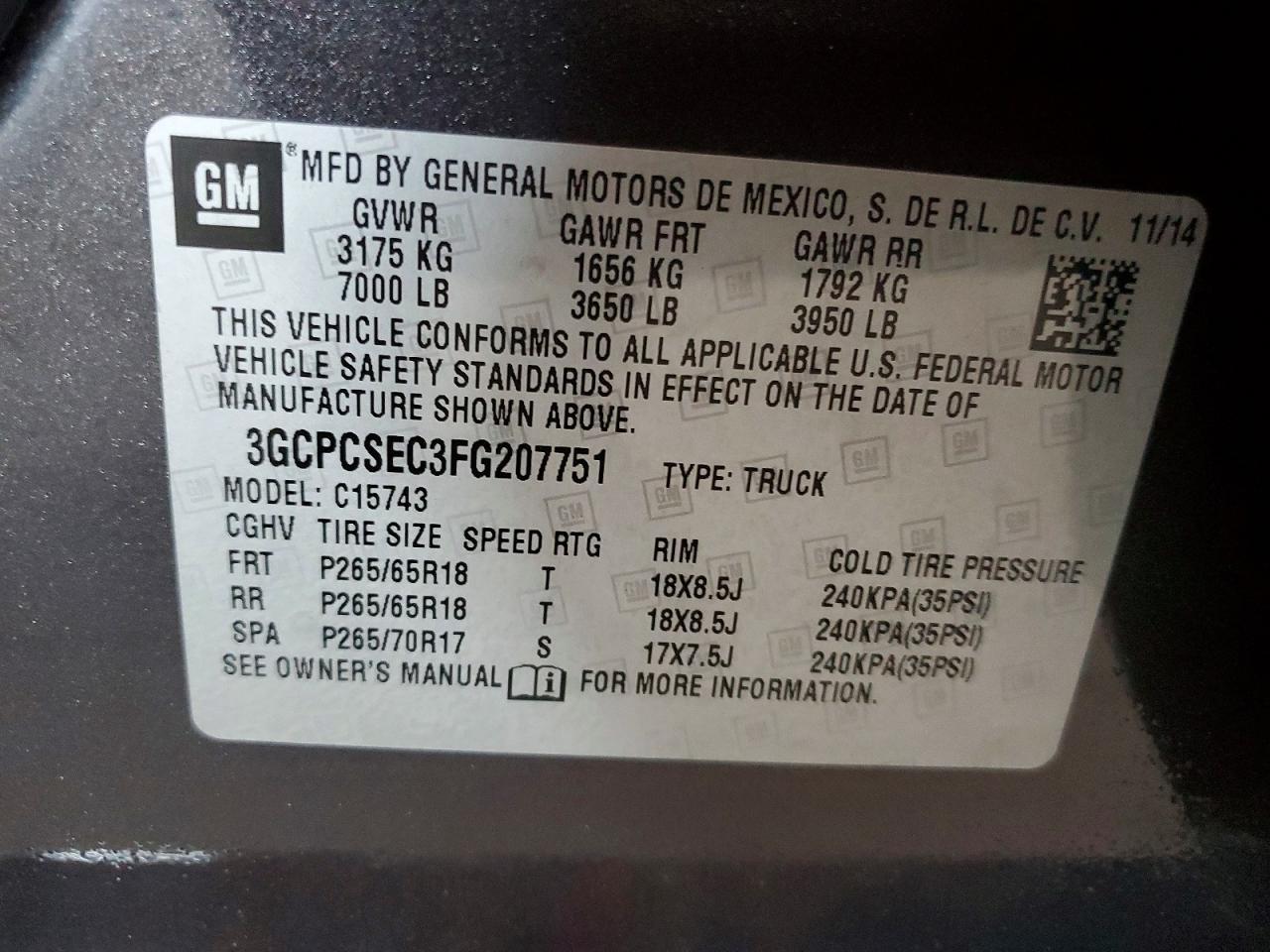 2015 Chevrolet Silverado C1500 LTZ