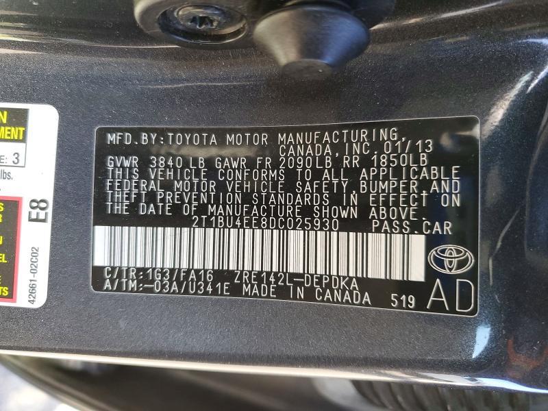 2013 Toyota Corolla l