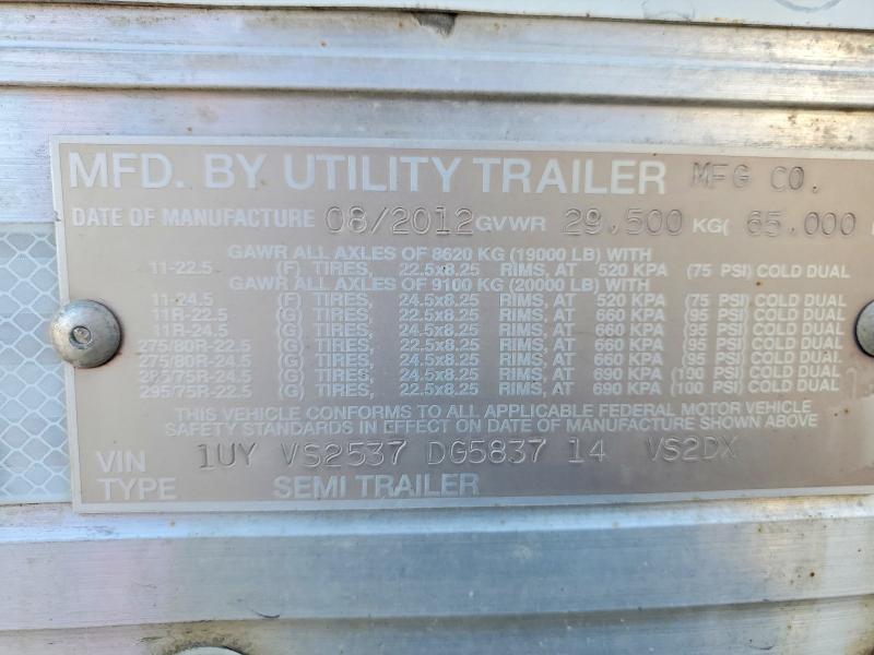 2013 Utility Vs2dx dry van Trailer