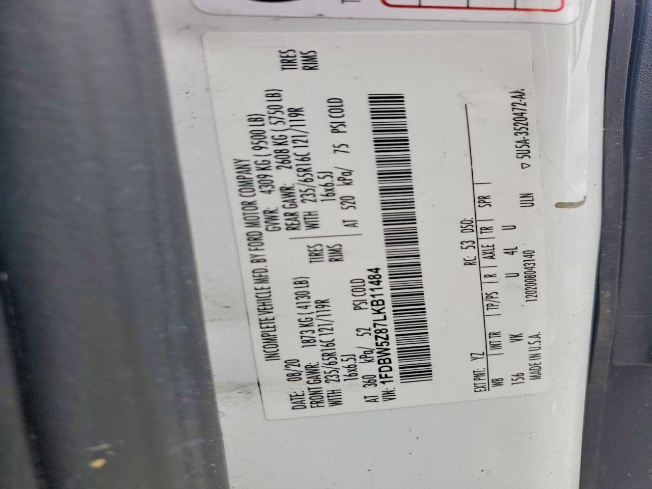 2020 Ford Transit Delivery Truck