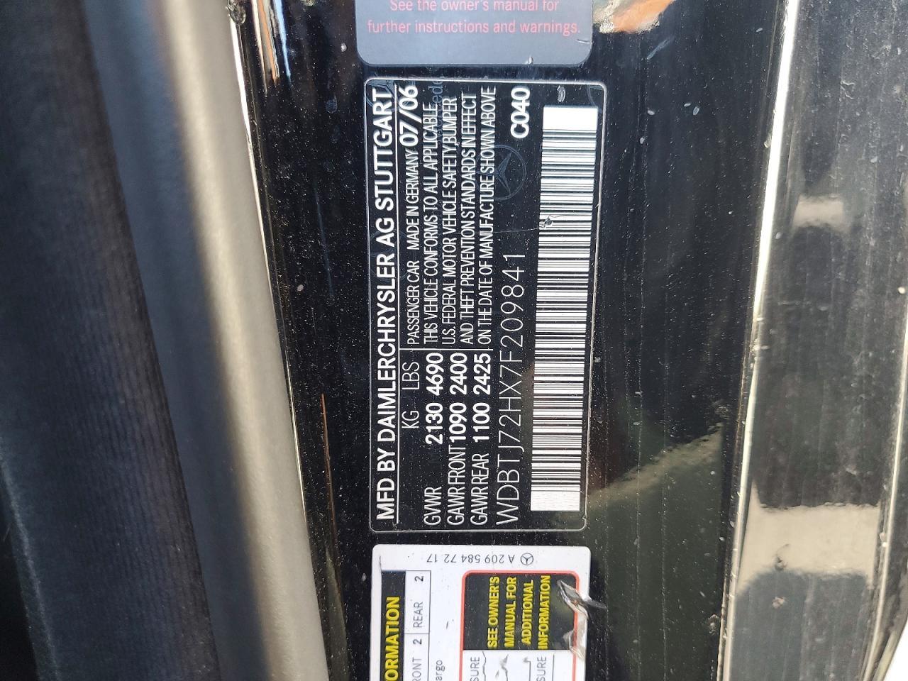 2007 Mercedes-Benz Clk 550