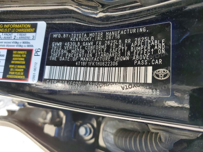 2017 Toyota Camry le