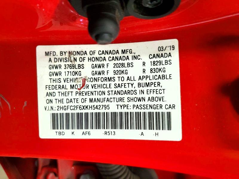 2019 Honda Civic lx