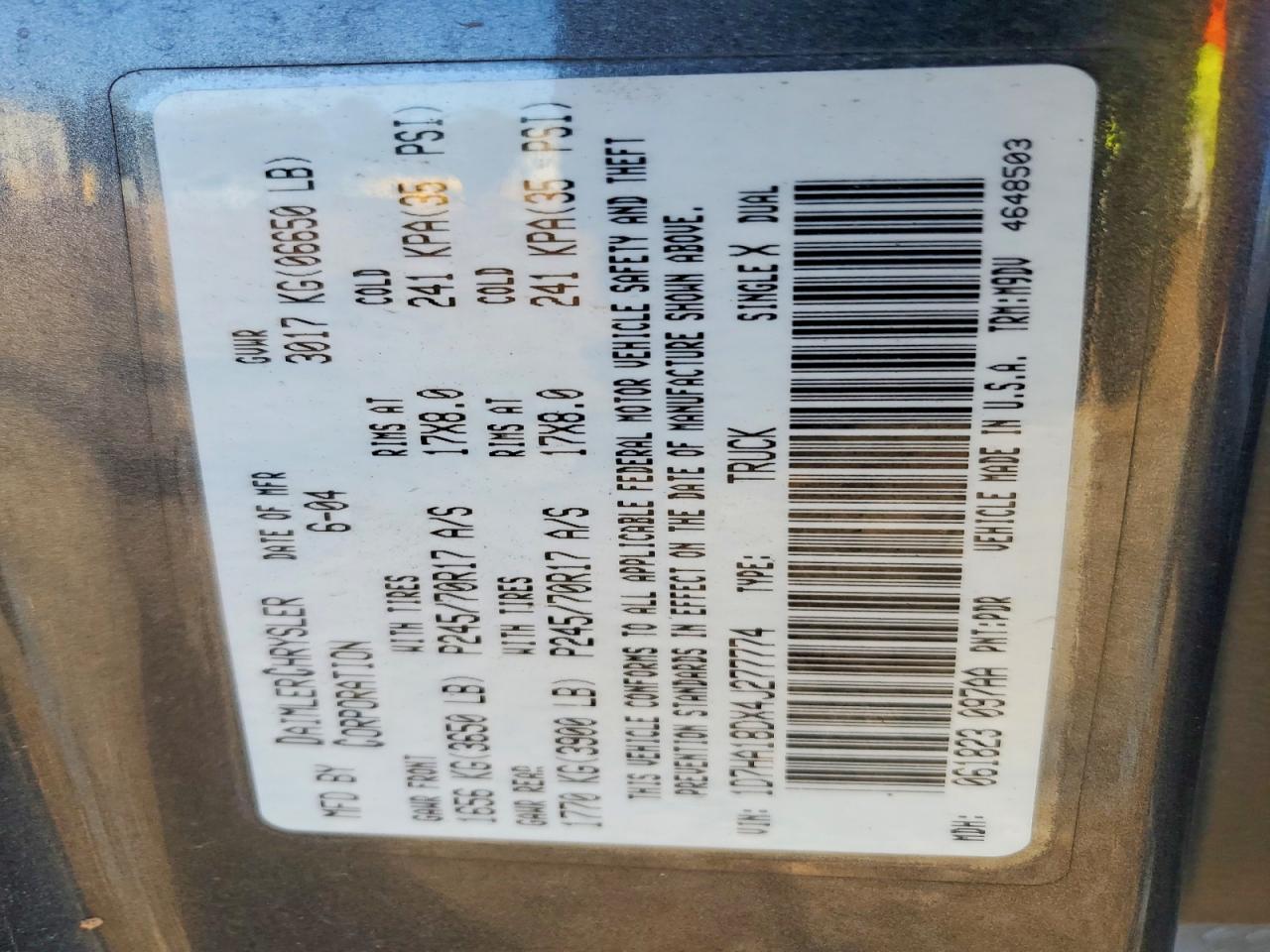 2004 Dodge RAM 1500 ST