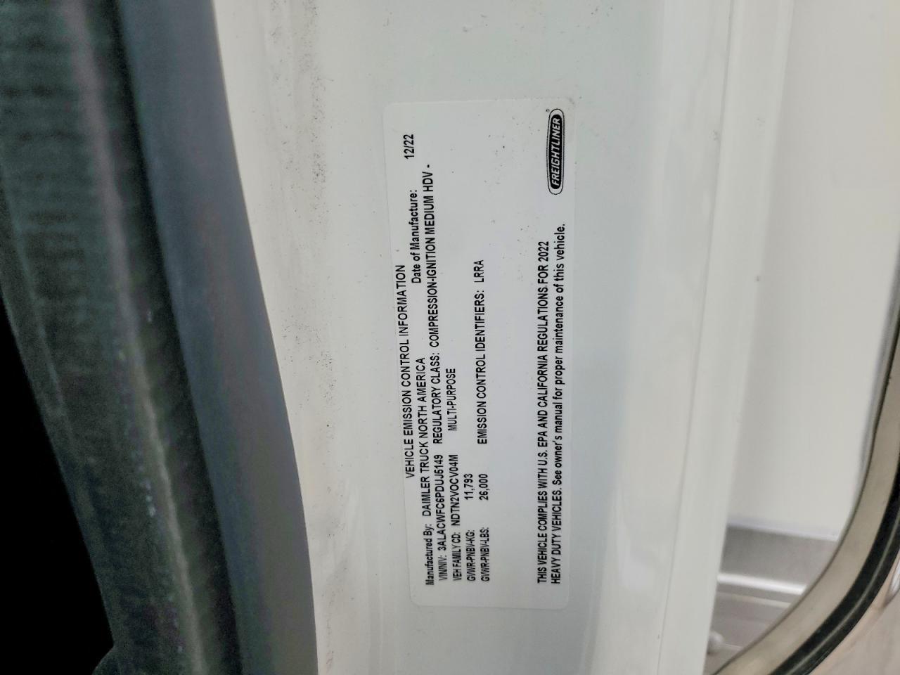 2023 Freightliner Business Class M2 BOX Truck