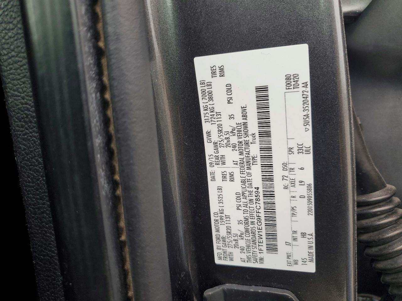 2015 Ford F150 Supercrew