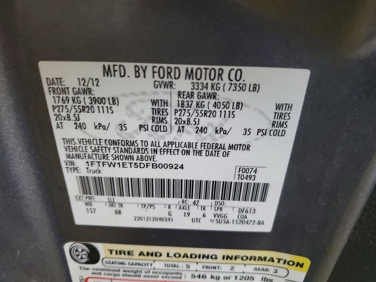 2013 Ford F150 Supercrew