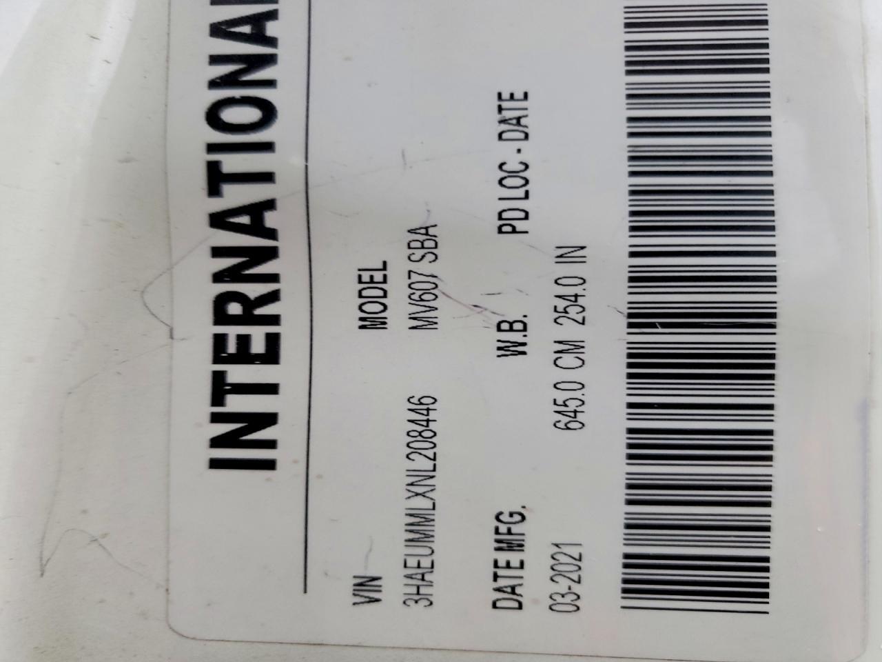 2022 International MV607 Refrigerated BOX Truck