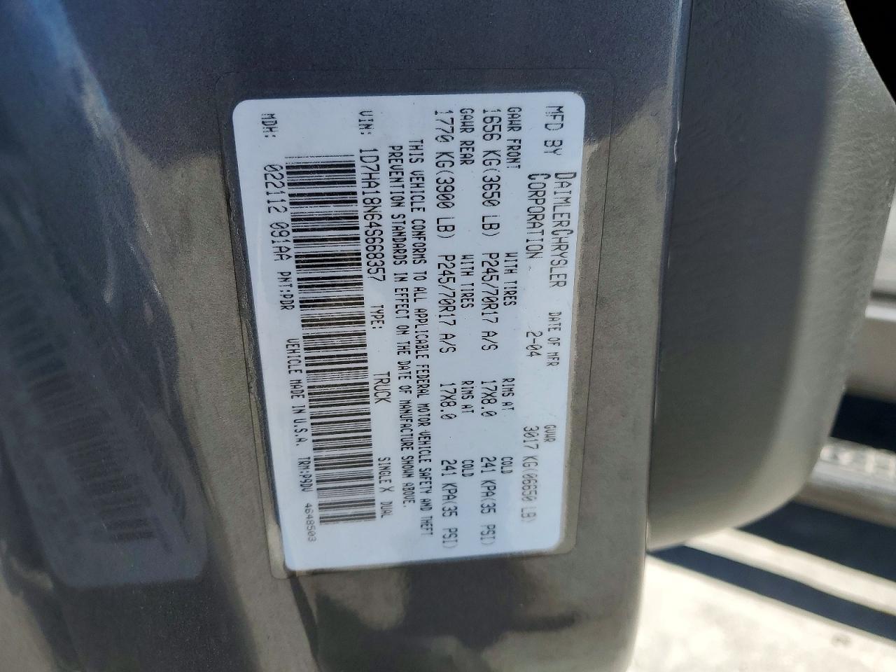 2004 Dodge RAM 1500 ST