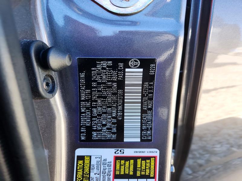 2019 Toyota Camry se