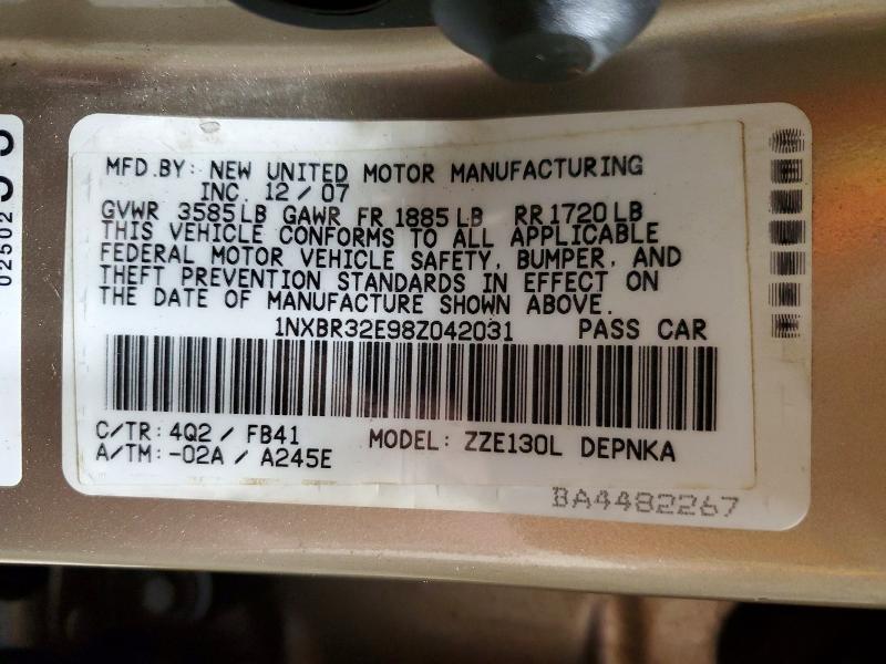 2008 Toyota Corolla le