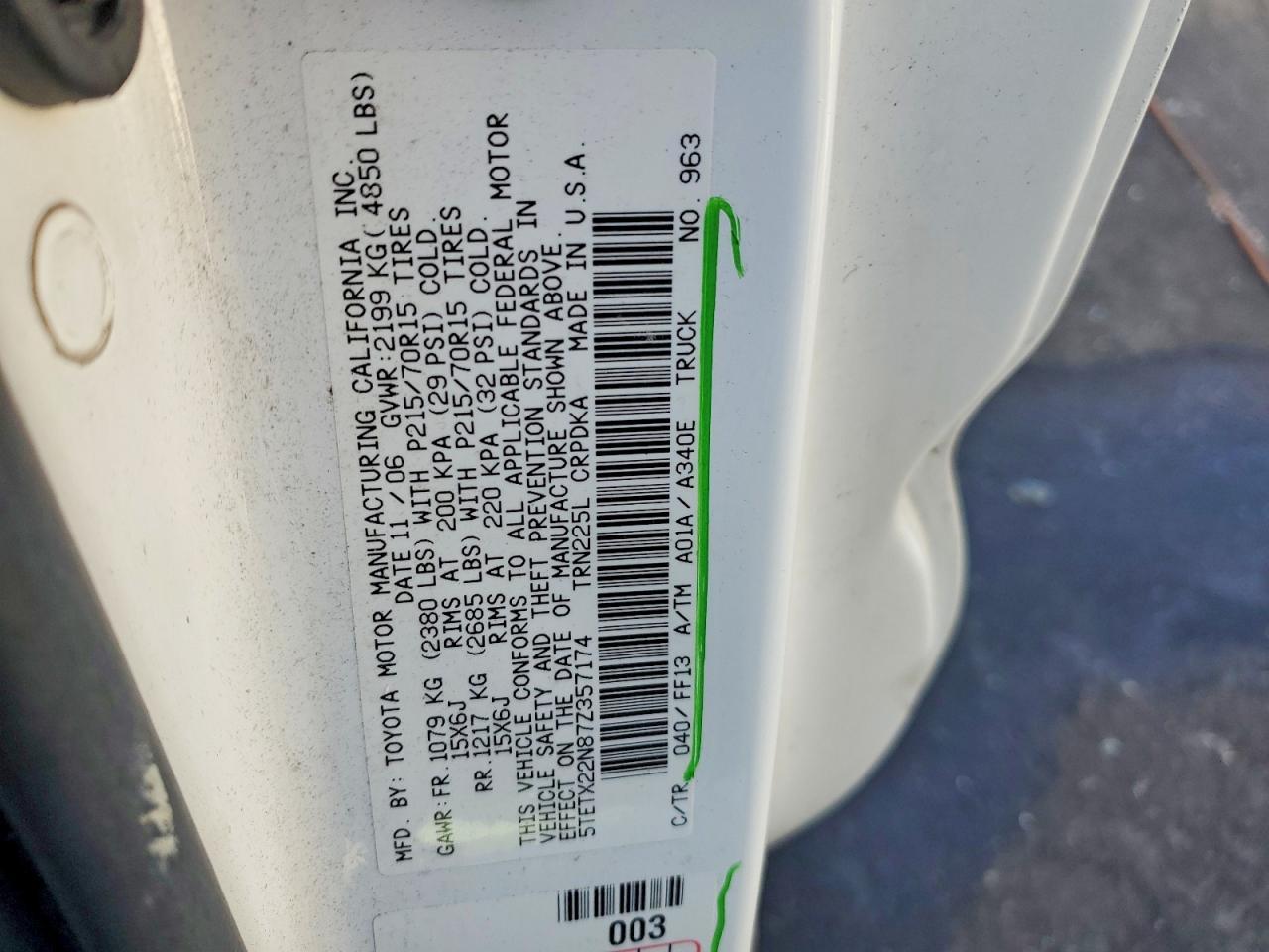 2007 Toyota Tacoma Base