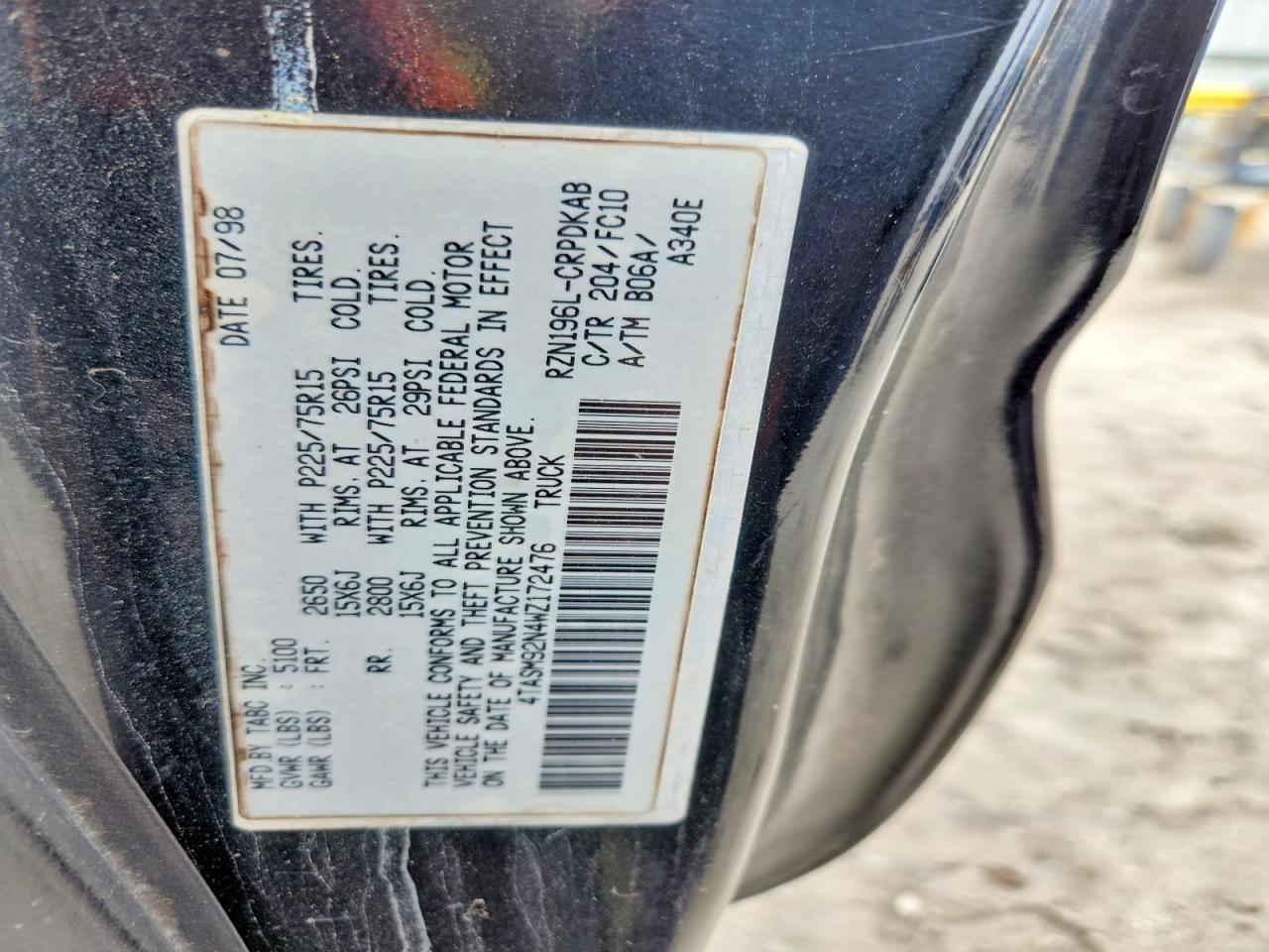 1998 Toyota Tacoma Prerunner