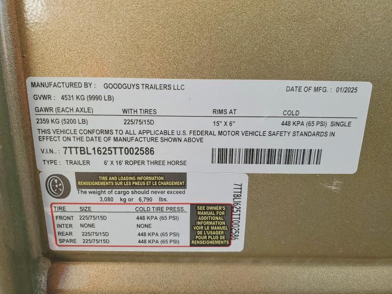 2026 Goodguys Livestock Trailer