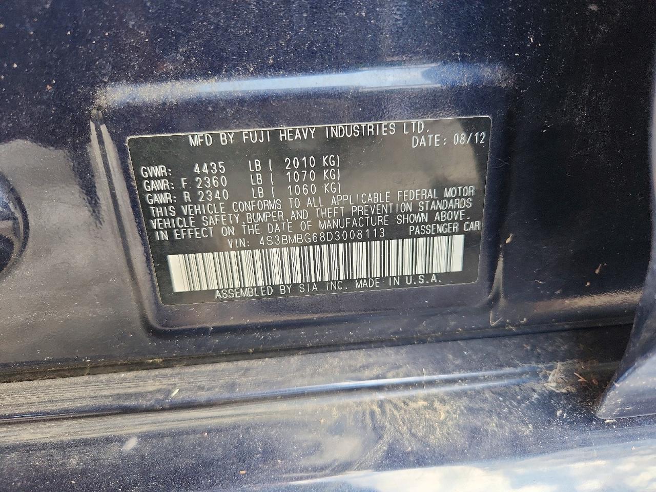 2013 Subaru Legacy 2.5i Premium