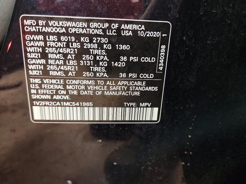 2021 Volkswagen Atlas sel Premium R-line