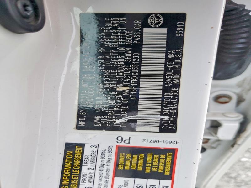 2012 Toyota Camry le