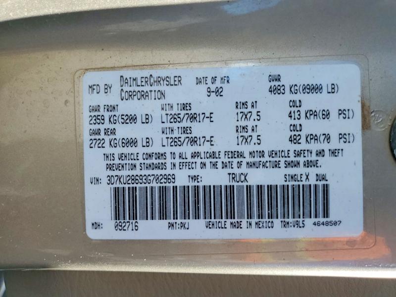 2003 Dodge RAM 2500 ST
