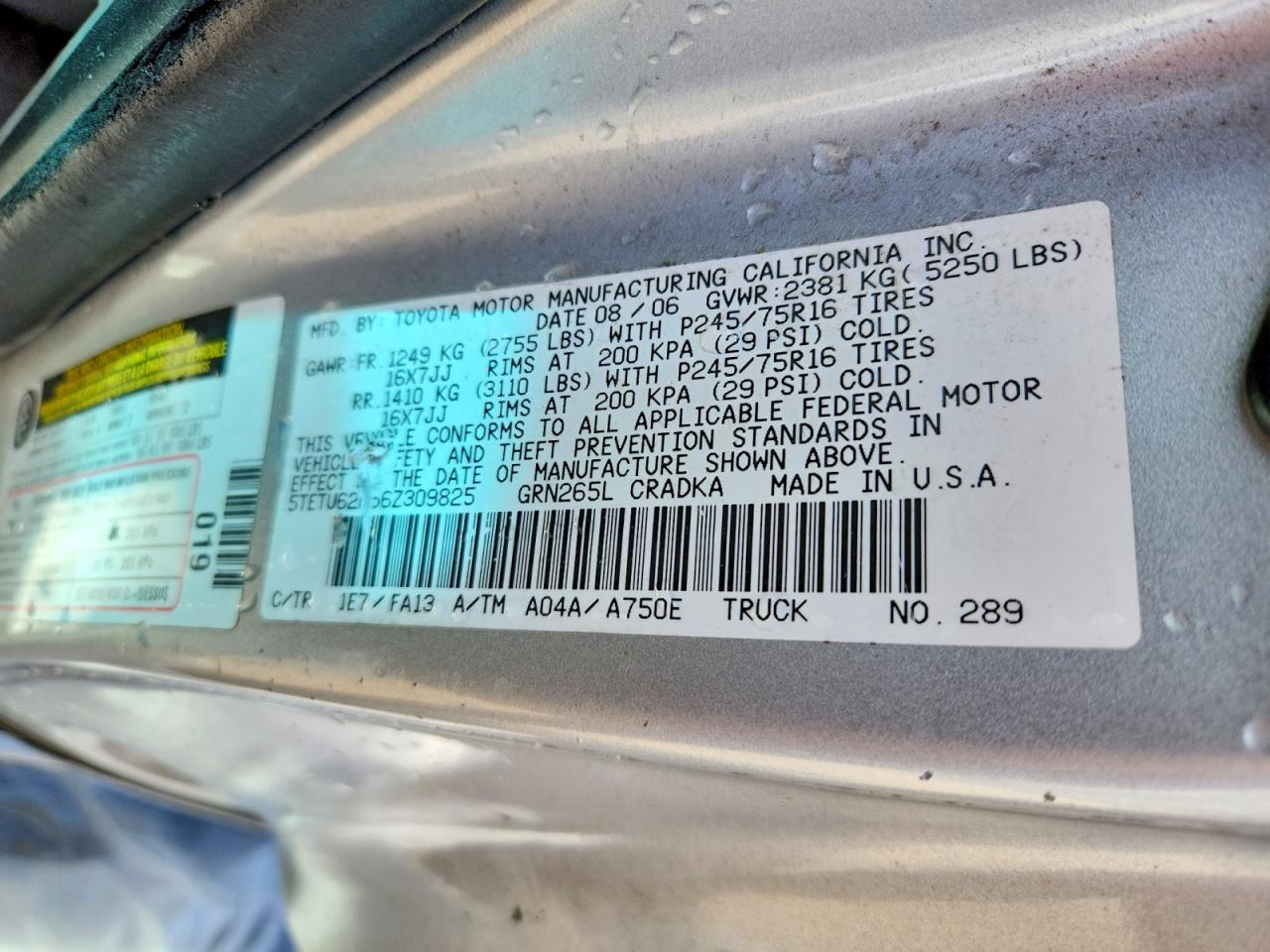 2006 Toyota Tacoma Prerunner V6