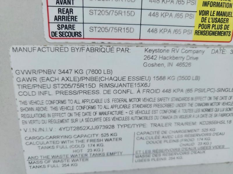 2018 Dutchmen 2018 Keystone Kodiak Camper