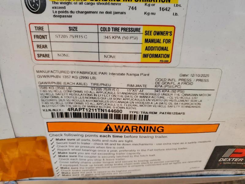 2026 Interstate PATR612SAFS Enclosed Cargo Trailer