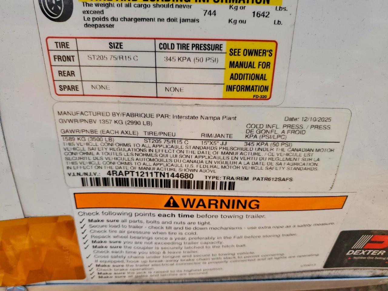 2026 Interstate PATR612SAFS Enclosed Cargo Trailer