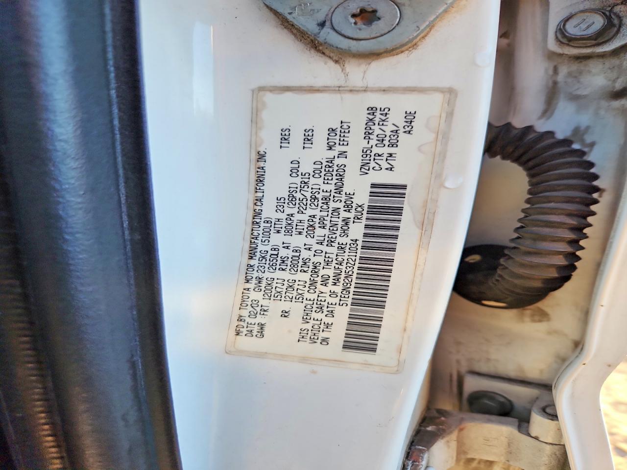 2003 Toyota Tacoma Prerunner V6