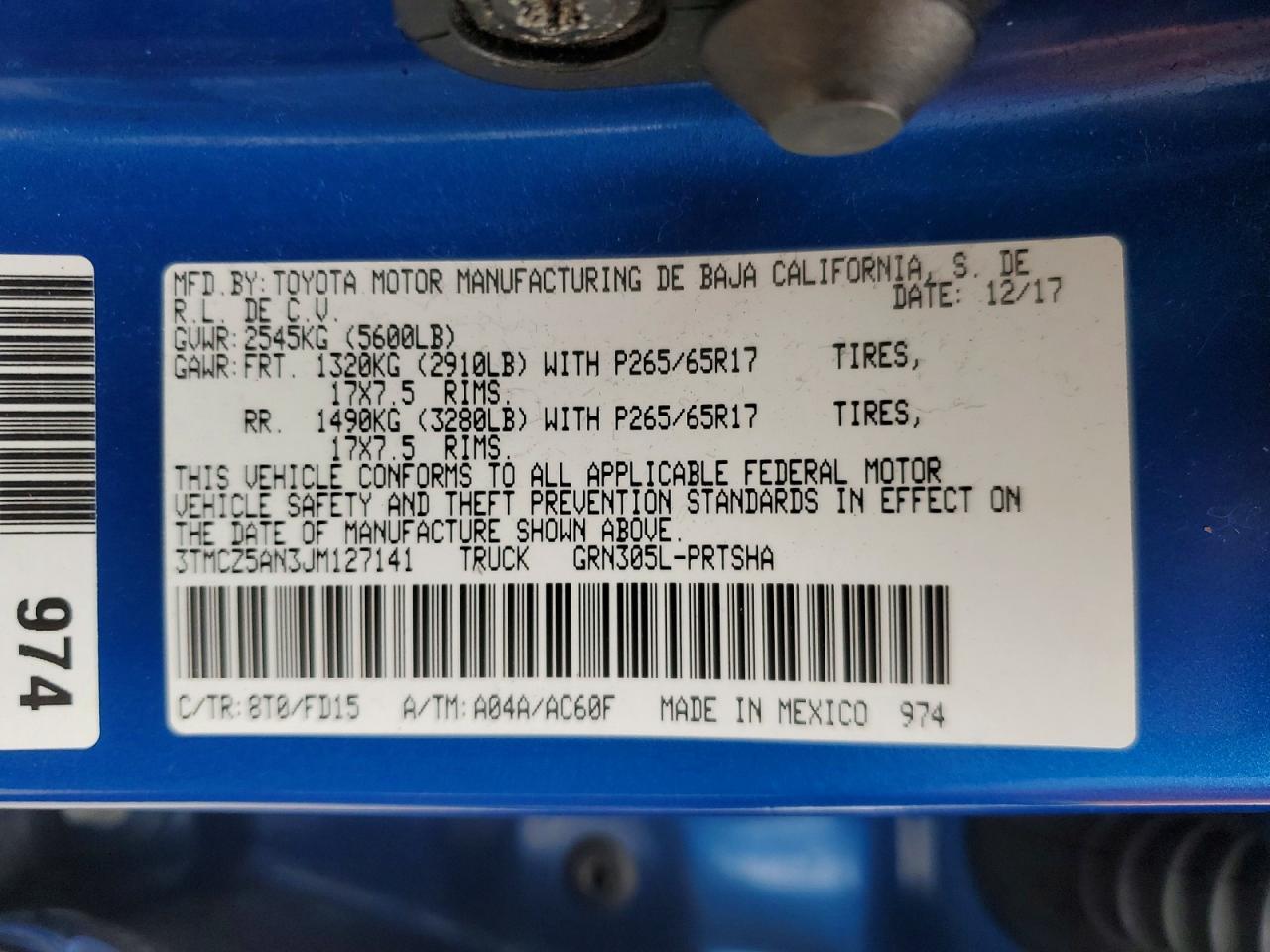 2018 Toyota Tacoma TRD Sport