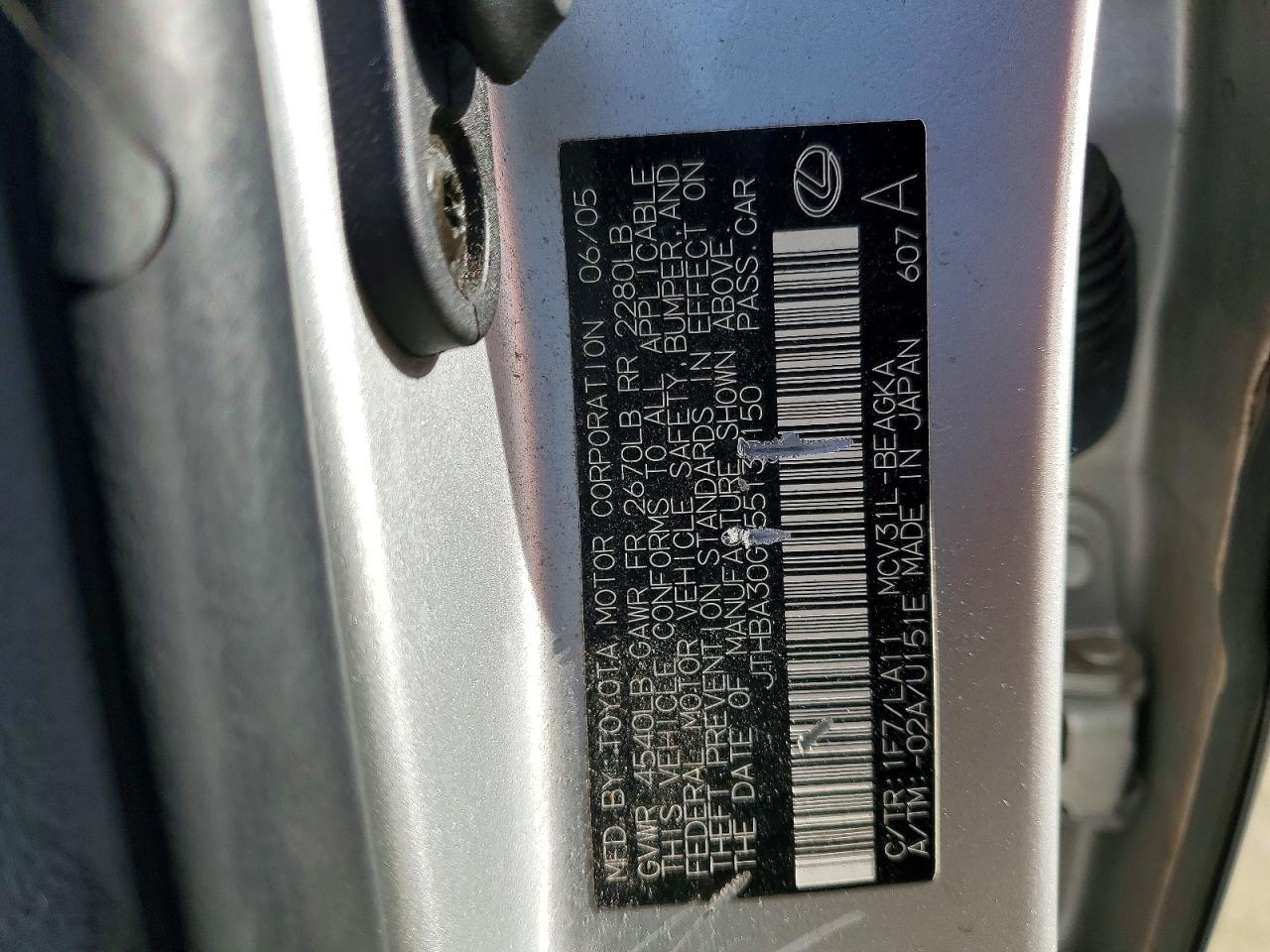 2005 Lexus Es 330 Base