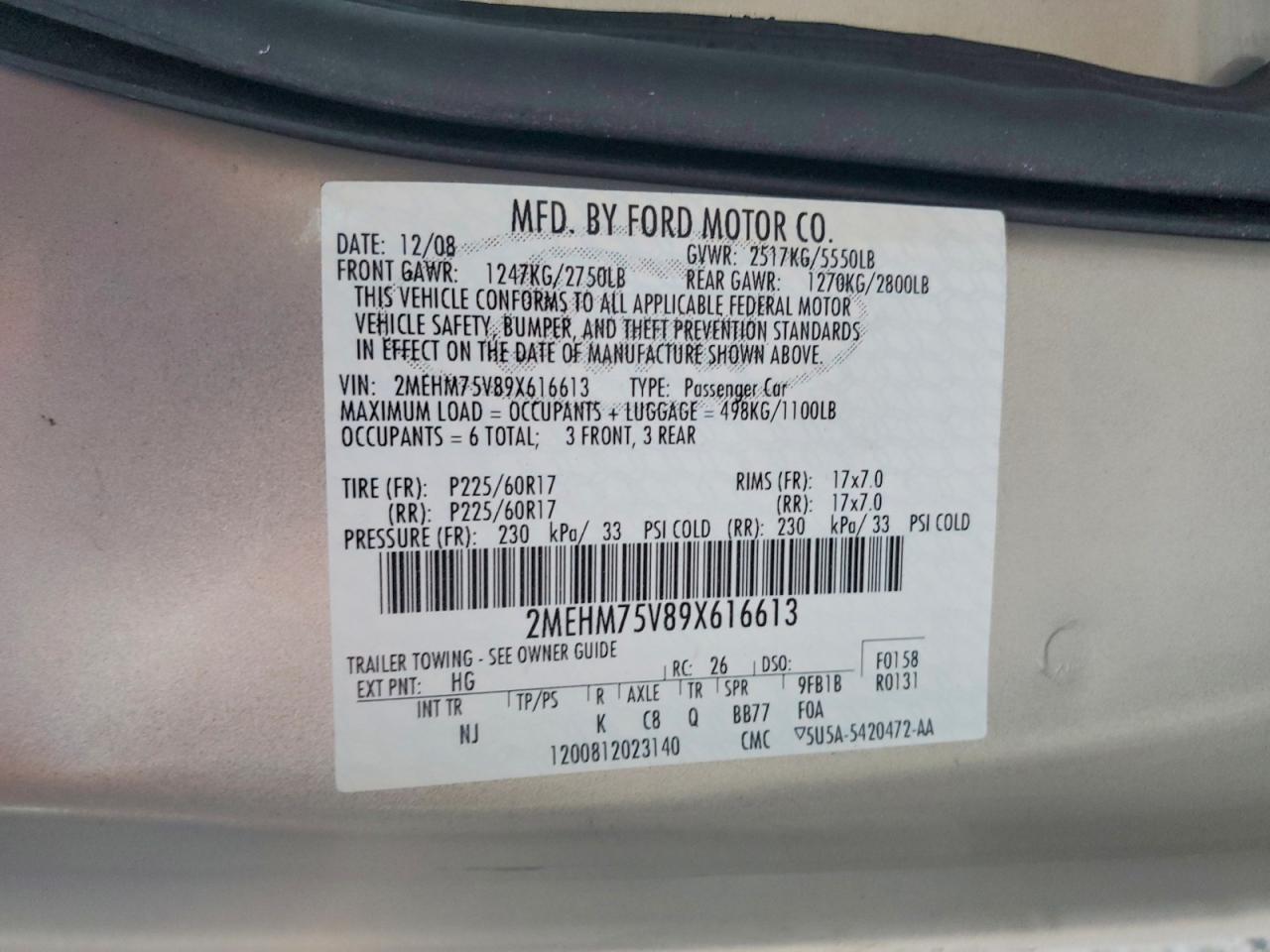 2009 Mercury Grand Marquis ls