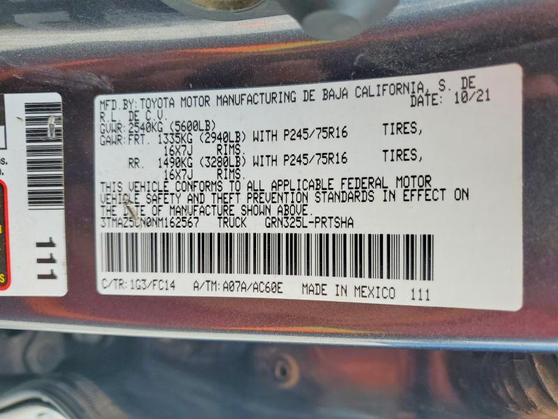 2022 Toyota Tacoma SR5 V6