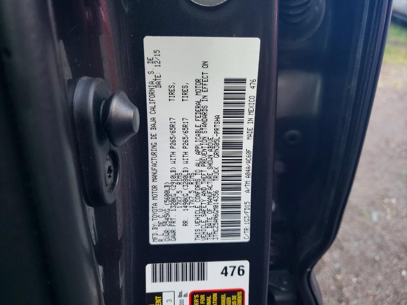 2016 Toyota Tacoma SR V6