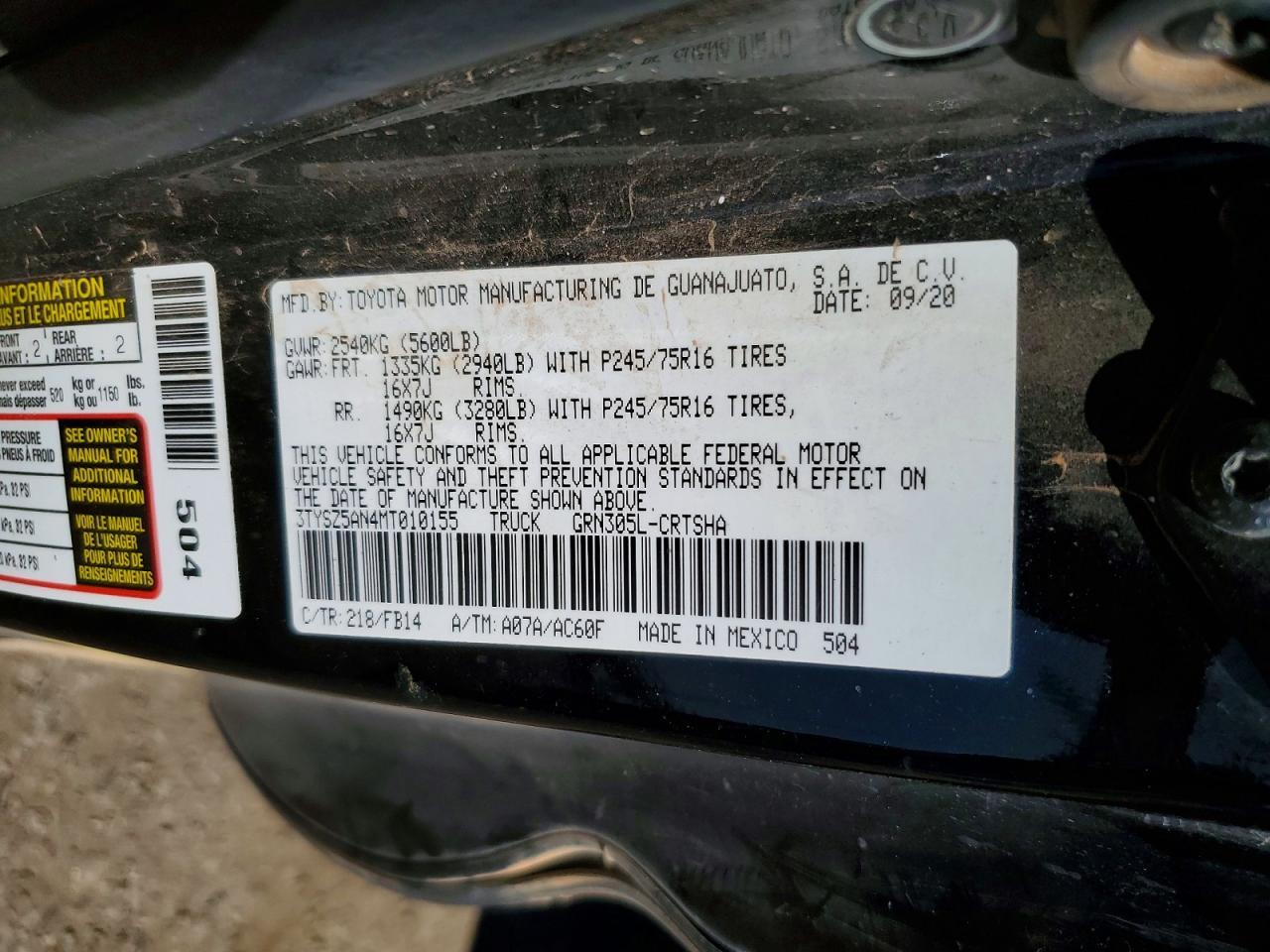 2021 Toyota Tacoma SR V6
