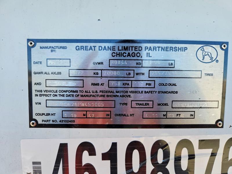 2023 Great Dane Refrigerated Van Trailer