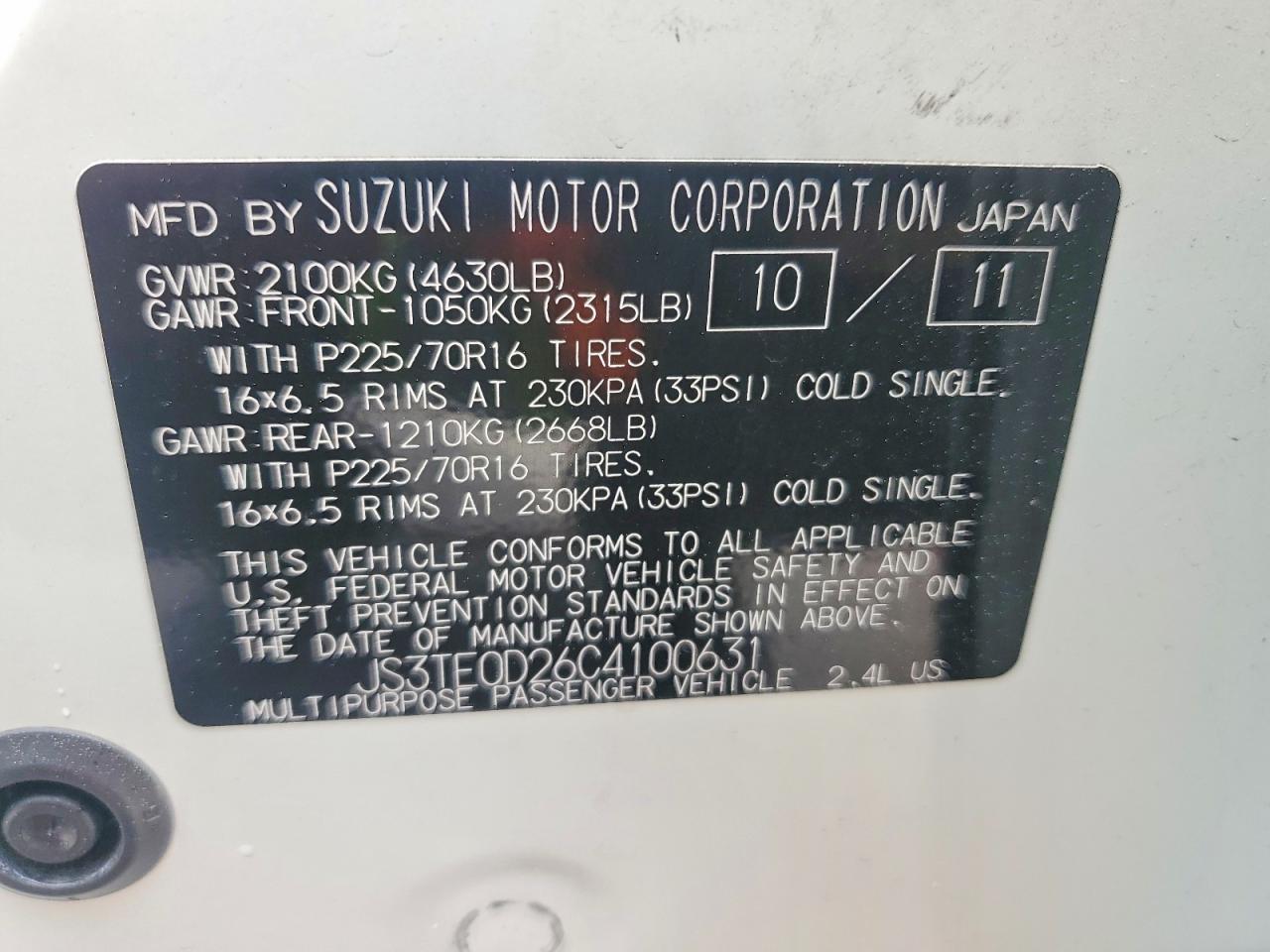 2012 Suzuki Grand Vitara Premium