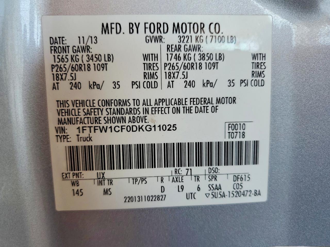 2013 Ford F150 Supercrew