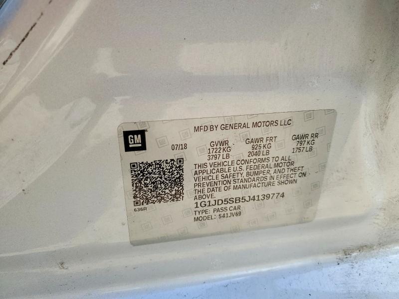 2018 Chevrolet Sonic lt