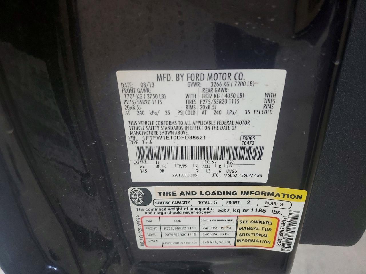 2013 Ford F150 Supercrew