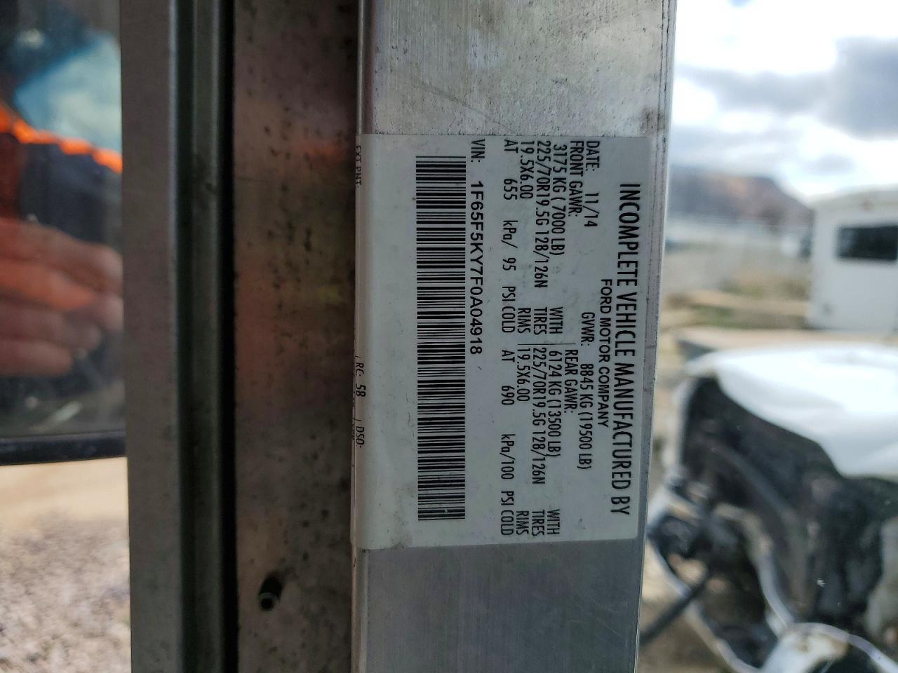 2015 Ford F59 Delivery Truck