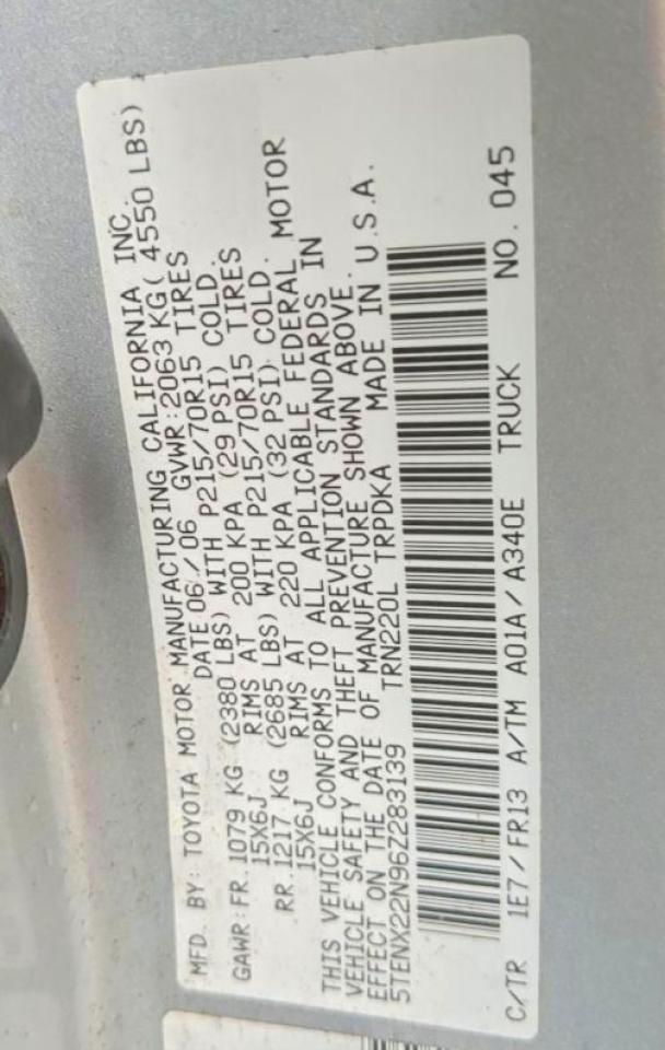 2006 Toyota Tacoma Base