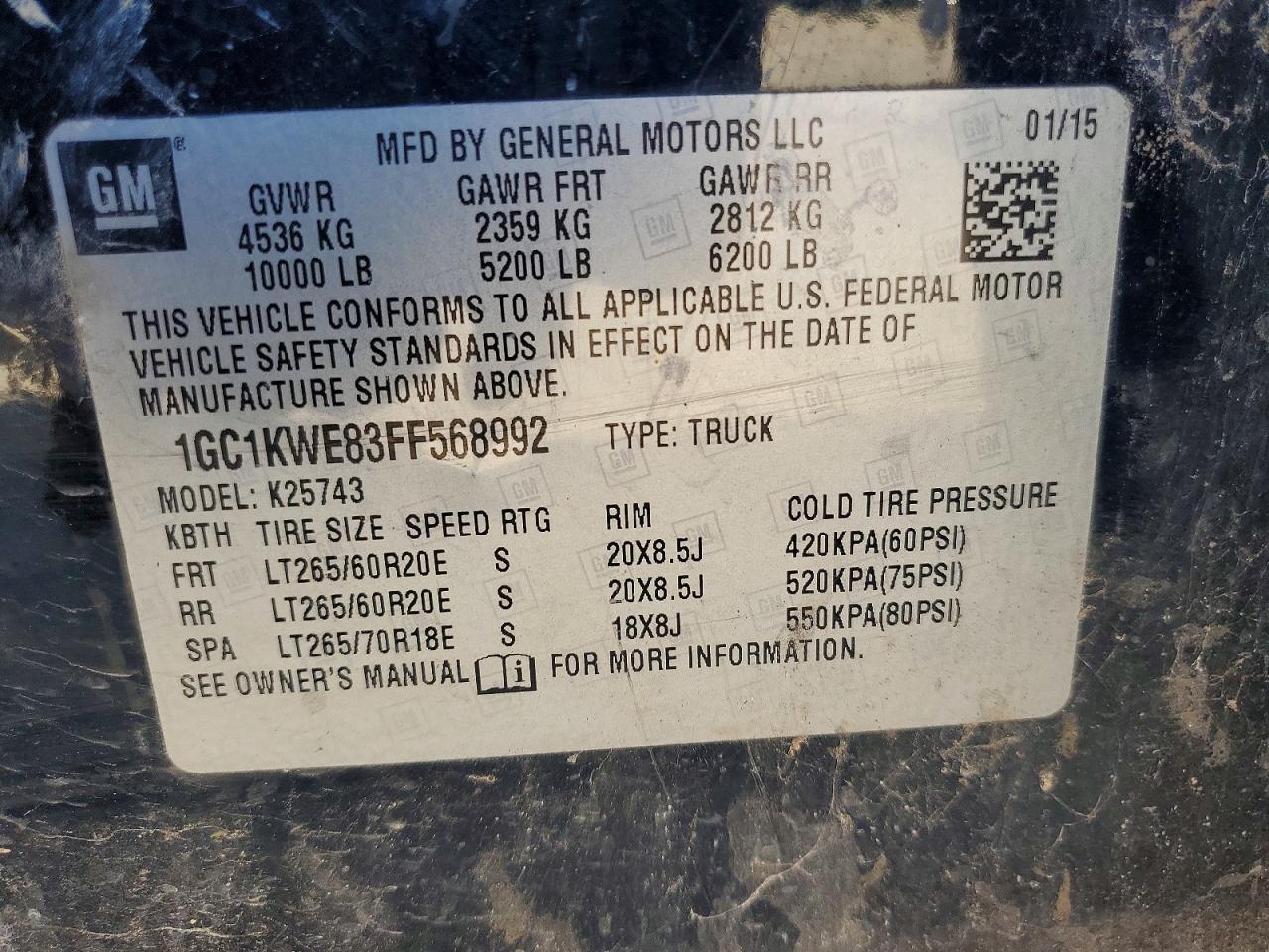2015 Chevrolet Silverado K2500 Heavy Duty LTZ