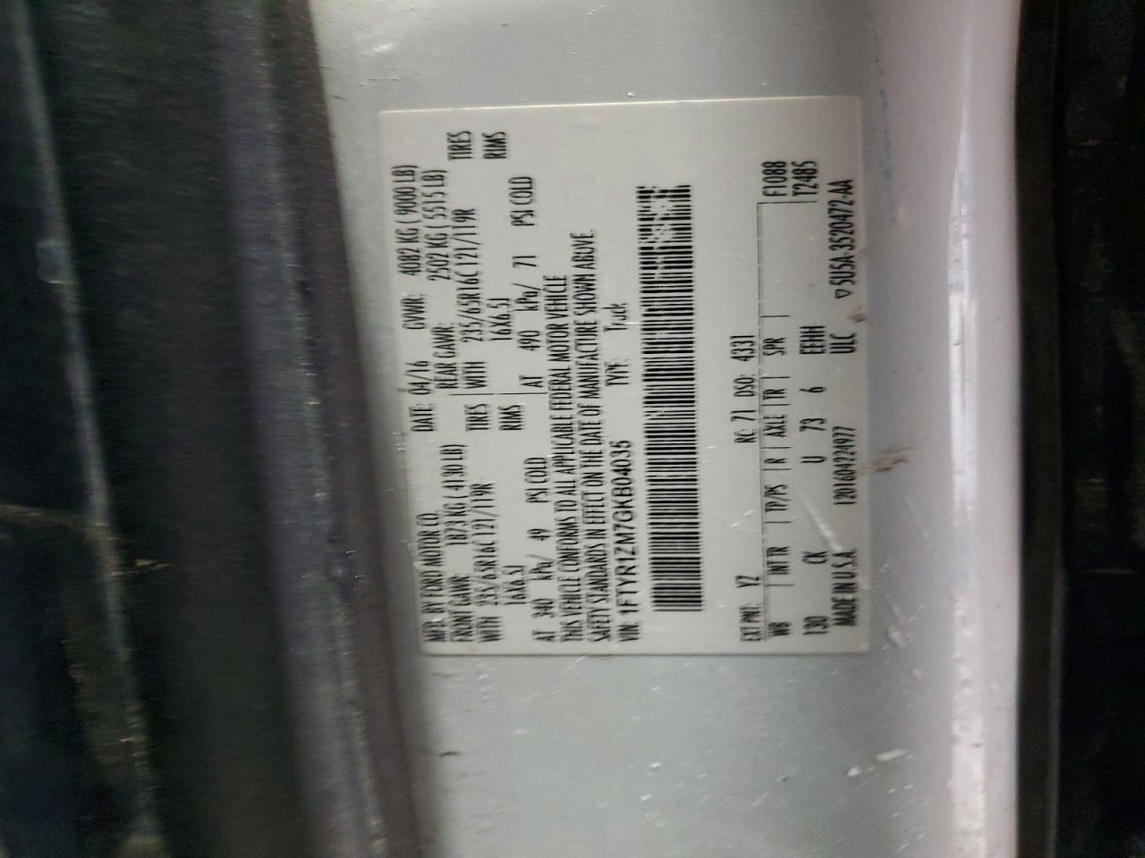 2016 Ford Transit T-250