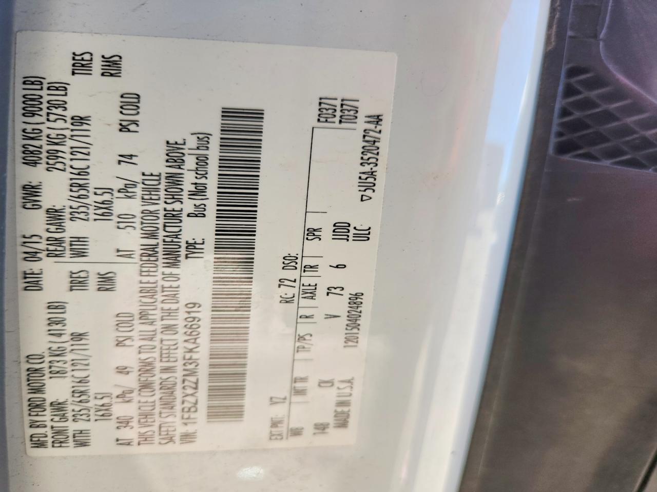 2015 Ford Transit T-350