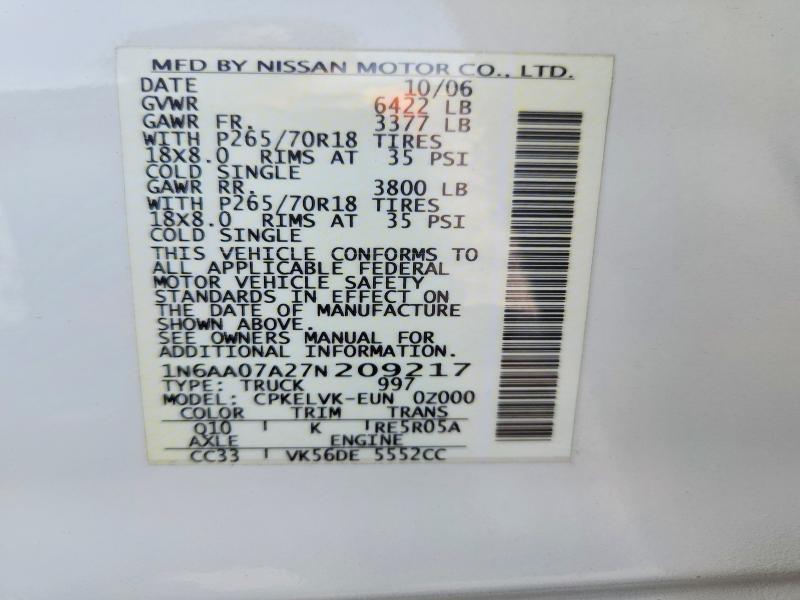 2007 Nissan Titan XE