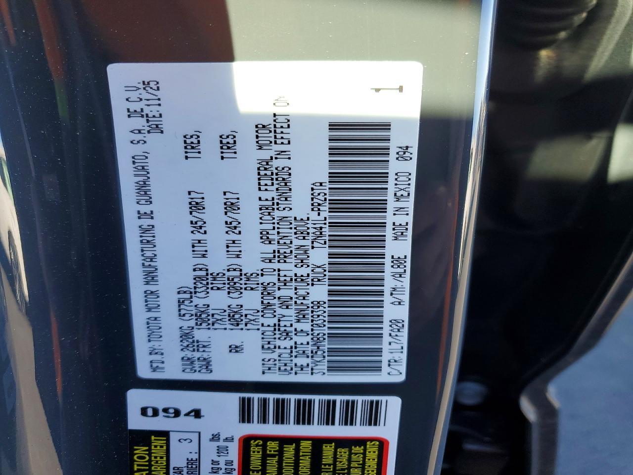 2025 Toyota Tacoma SR