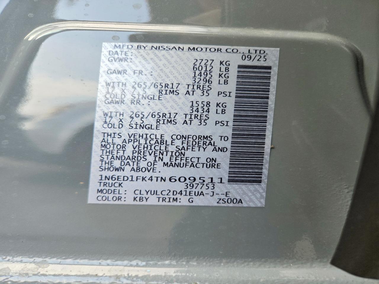 2026 Nissan Frontier SV