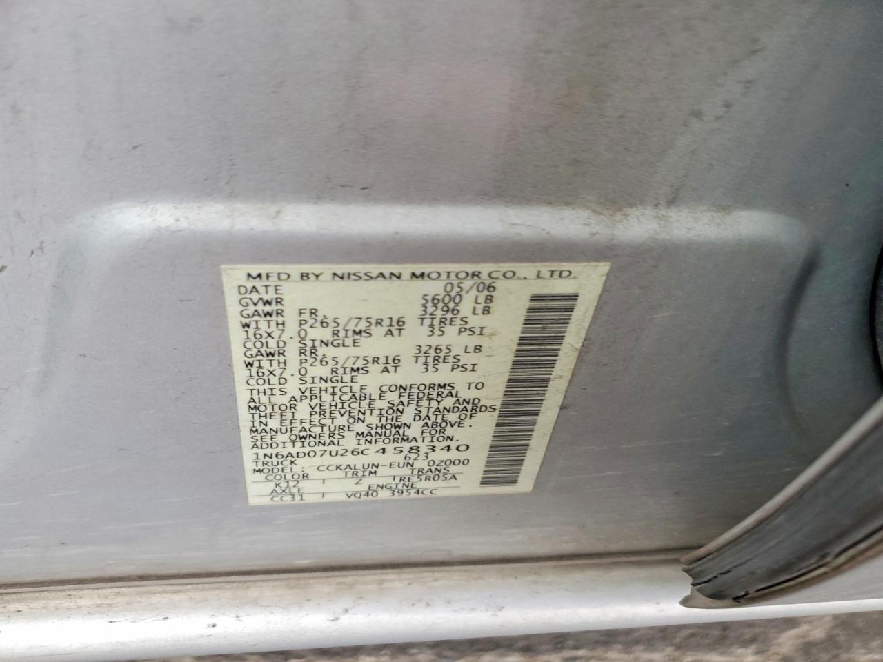 2006 Nissan Frontier SE