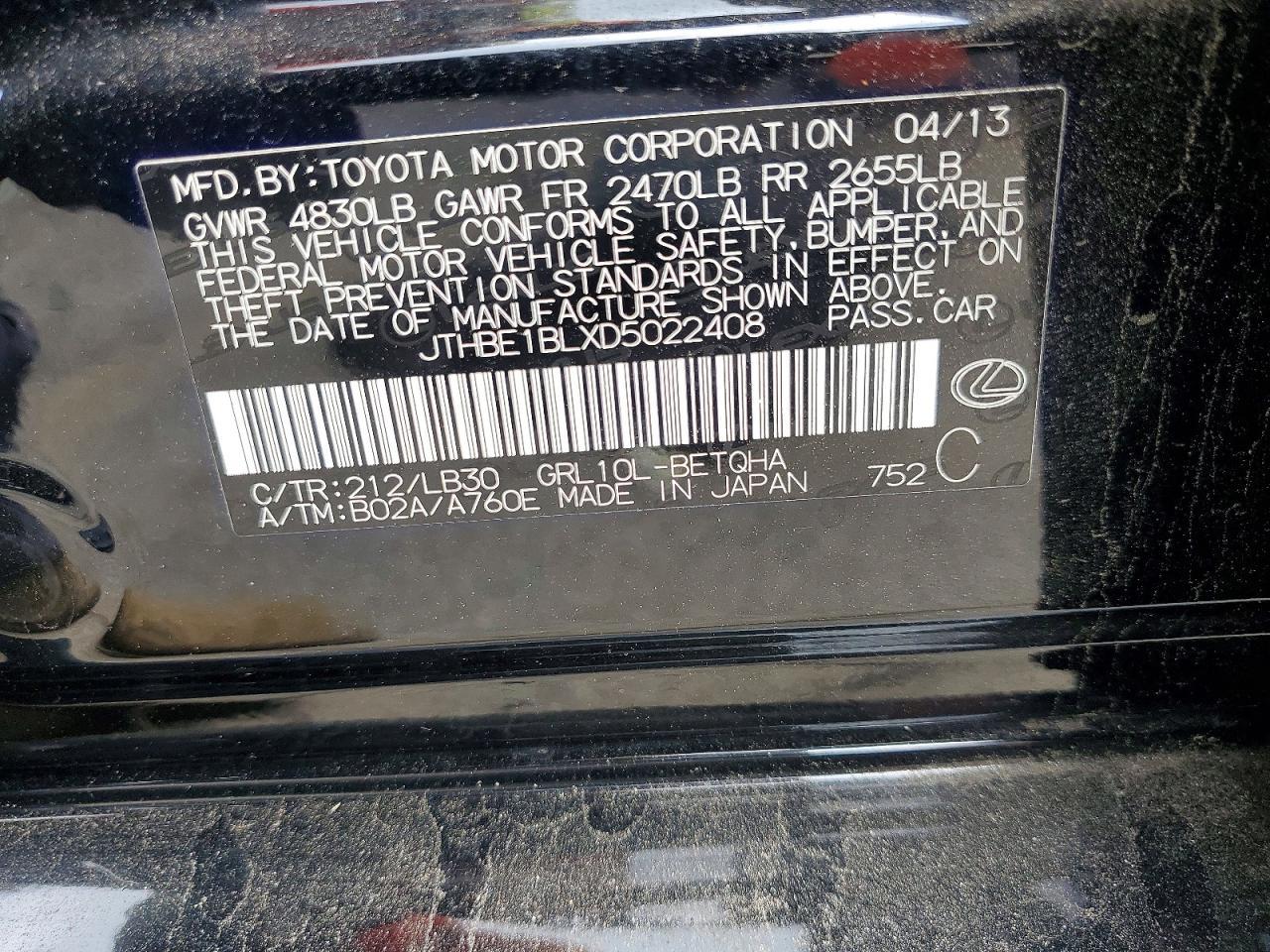 2013 Lexus Gs 350 Base