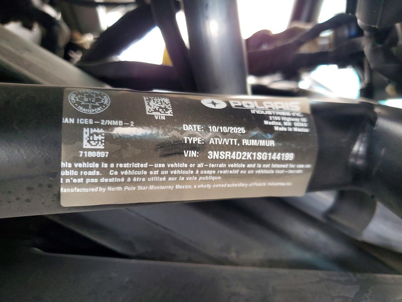 2025 Polaris RZR PRO R Utility Vehicle
