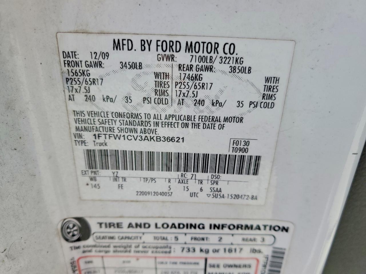 2010 Ford F150 Supercrew